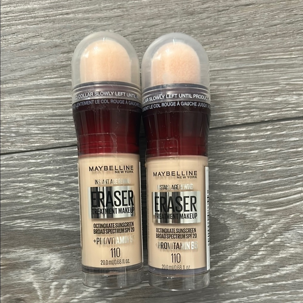 2x Maybelline Eraser Treatment Makeup Duo #110